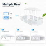 Quictent 10'x 30' Outdoor Heavy Duty Tent for Party Wedding Canopy White Waterproof Gazebo with Removable Mesh Windows Sidewalls Event Shelters Quictent