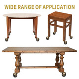 JGJC 2 inch Swivel Stem Ball Caster Wheels, Antique Furniture Casters Set of 4 with Socket, Solid Brass Casters with Stem (5/16" x 1-1/2"), Vintage Caster Wheels for Furniture, Table, Cabinet JGJC