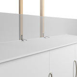 Bestar Claremont 59W Full Murphy Bed in White, Sleeping Arrangement for Multipurpose Area, Bedroom, Guest Room, or Living Room Bestar