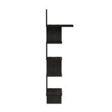 Furinno Rossi Wall Mounted Shelves, 5-Tier Rectangle, Espresso/Black Furinno