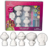 Innovative Designs Disney Princess DIY Paint Your Own Figurines Arts and Crafts Set for Girls, Paint, Paint Brush, and Glitter – Cinderella, Belle, Tiana, Jasmine, and Princess Castle Innovative Designs