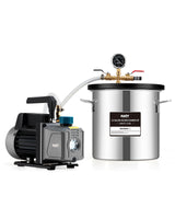 Orion Motor Tech 3 Gal Vacuum Chamber with Pump Kit, 3.5 cfm Vacuum Pump and Chamber Kit with Tempered Glass Lid 5 ft Hose, Vacuum Degassing Chamber Kit for Stabilizing Wood Degassing Silicone Resin Orion Motor Tech