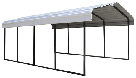 ARROW 12' x 20' x 7' 29-Gauge Carport with Galvanized Steel Roof Panels ARROW