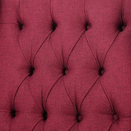 Push Back Recliner Chair,Easy Chairs for Small Spaces,Comfy Armchair,Reading Recliner Chairs for Adults,Living Room Accent Chair, Wingback and Rivets Design for Modern Recliner Chair (Red) NITYASUNDARA
