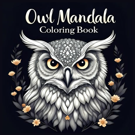 Owl Mandala Coloring Book: Beautiful Owls and Intricate Patterns for Relaxation and Creativity Majosta