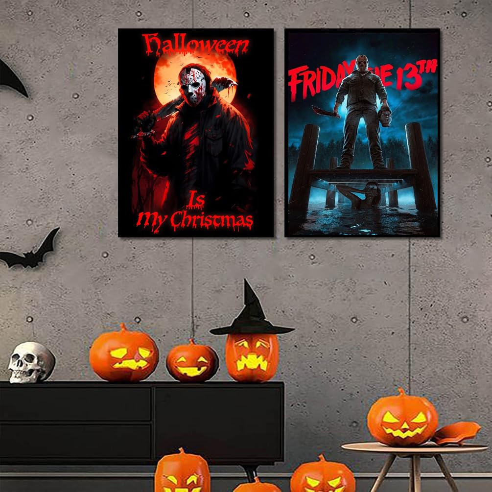 Apcufir 6 Pack Diamond Art Kits for Adults,Halloween Diamond Painting Kits for Beginner Round Full Drills,5D DIY Horror Character Diamond Dots for Holiday Gifts and Home Wall Decor 12X16 Inch Apcufir