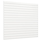 Neoaider Slatwall Panel 4 FT x 4 FT, Interlocking Slat Wall Paneling, Wall Mounted PVC Wallpanel, Suitable for Garage Storage and Organizer, Slatwall Board, Shelves - White Neoaider