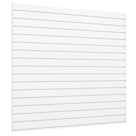 Neoaider Slatwall Panel 4 FT x 4 FT, Interlocking Slat Wall Paneling, Wall Mounted PVC Wallpanel, Suitable for Garage Storage and Organizer, Slatwall Board, Shelves - White Neoaider