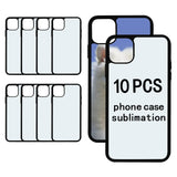OKBA 10 PCS Sublimation Blank Phone Case for iPhone 14 Pro Max 6.7 Inch,Matte Black Soft Rubber Protective Shockproof Blanks Case OKBA