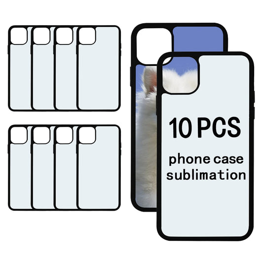 OKBA 10 PCS Sublimation Blank Phone Case for iPhone 13 Pro Max 6.7 Inch,Matte Black Soft Rubber Protective Shockproof Blanks Case