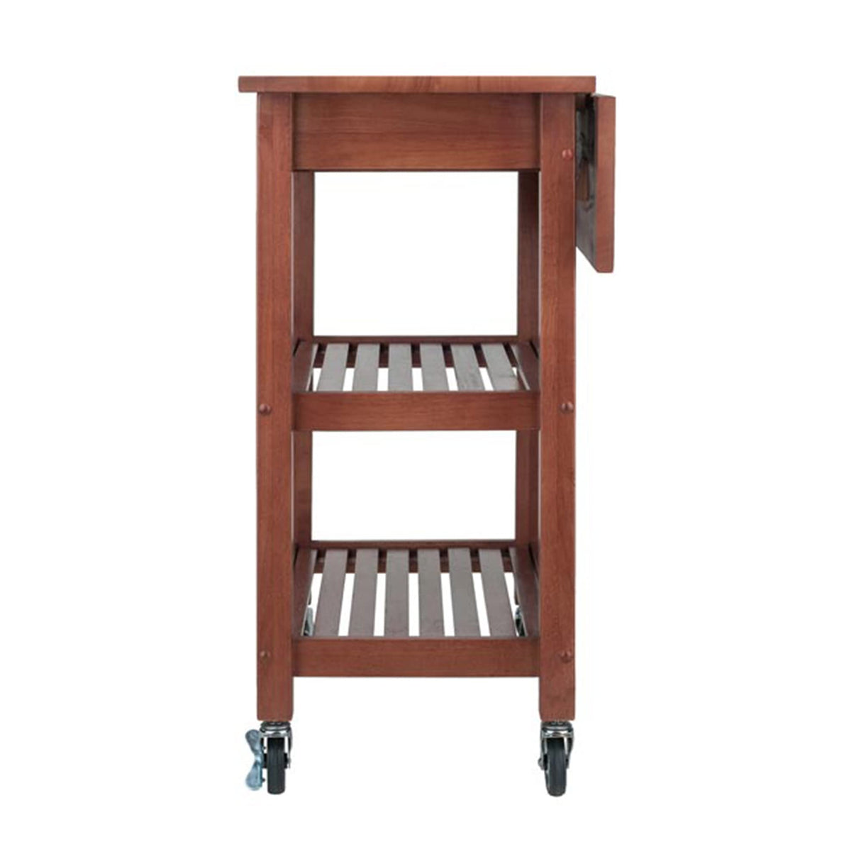 Winsome 94734 Jonathan 2 Drawer Rolling Kitchen Cart in Walnut Winsome