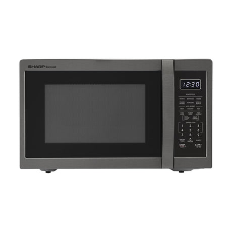 SHARP SMC1452KH ZSMC1452CH 1,100 Watt Countertop Microwave Oven, Cubic Foot, Black Stainless Steel, 1.4 CuFt Sharp