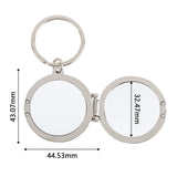 Framendino, 4 Pack Sublimation Keychain Blanks Metal Heat Transfer Keychains Personalized Locked Photo Tray for DIY Crafts Picture Framendino