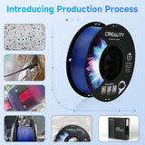 Creality PETG Filament 1.75mm Clear Blue, 3D Printer Filament No-Tangling, Strong Bonding and Overhang Performance Dimensional Accuracy +/-0.02mm, 2.2lbs/Spool Creality