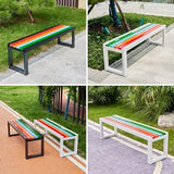 Garden Bench Entry Bench Indoor Bench Backless Front Porch Bench with Slatted Seat for Park, Patio, Front Porch Decorative Deck Furniture,Outdoor Benches Weatherproof,White,120cm GenSDH