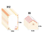 SCStyle Christmas Stationary Paper and Envelopes Set 72Pcs(48Sheets Christmas Letter Paper+24Pcs Christmas Cute Envelopes) With Water-Based Adhesive,4 Styles Christmas Design Stationary Set(S4) SCStyle