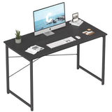 Cubiker Computer Desk, 47 inch Small Home Office Desk for Small Spaces, Modern Simple Style for Home, Office, Dark Black Cubiker
