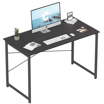 Cubiker Computer Desk, 47 inch Small Home Office Desk for Small Spaces, Modern Simple Style for Home, Office, Dark Black