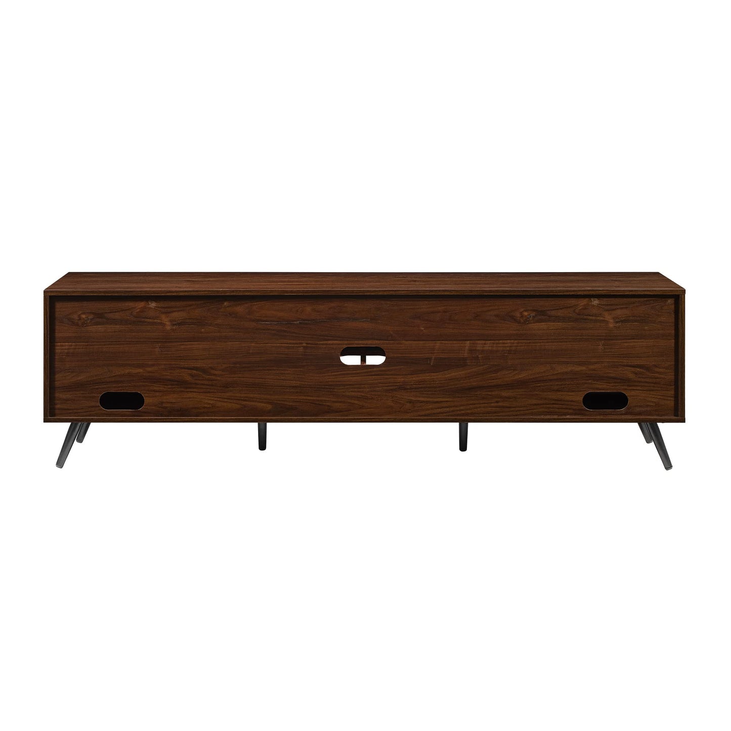 Walker Edison Nora Modern Minimal Open-Shelf Stand for TVs up to 80 Inches, 70 Inch, Dark Walnut - WoodArtSupply