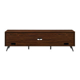 Walker Edison Nora Modern Minimal Open-Shelf Stand for TVs up to 80 Inches, 70 Inch, Dark Walnut Walker Edison