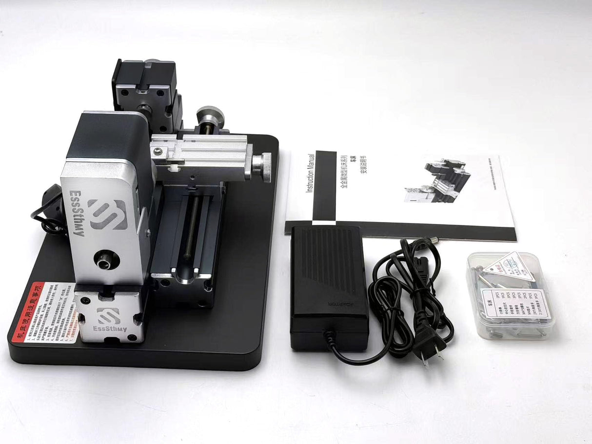 EssSthmy Mini Metal Lathe Machine, 36W 20000 RPM, Benchtop Lathe for Woodworking DIY,Crafting Wood & Soft Metal EssSthmy