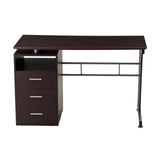 Techni Mobili 48 In Computer Desk with Drawers – Home Office Desks with Storage – Heavy-Duty and Moisture-Repellant with Storage Drawers Techni Mobili