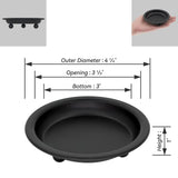 Thindolex Matte Black Iron Candle Plate, Set of 2, Metal Saucer Style Candle Holder for Pillar/Scented/Flameless/Ball Candles, Decorative Candle Stand for Table Centerpiece Thindolex