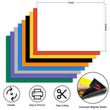 4 Pieces Orange Magnetic Sheets,Color Vinyl Sheets Magnets,8.5X11 Colored DIY Automotive Bumper Sticker CHUNNIAO