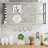 NJXJKGY 11PCS Farmhouse Tiered Tray Decor Set – Rustic Wooden Mini Signs and Decorations for Home and Kitchen Display (Tiered Tray Not Included) NJXJKGY