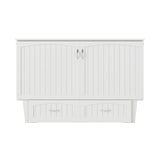 AFI, Nantucket Queen Murphy Bed Chest with Mattress, Storage Drawer and Built-In USB Charger, White AFI