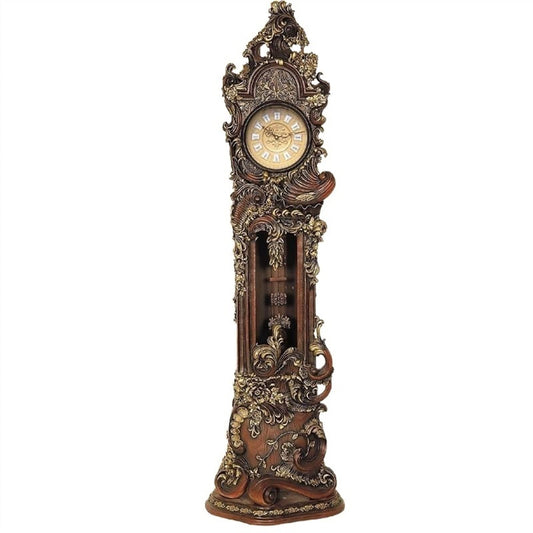 XJLRRTEE-888 Grandfather Clock Grandfather Clock, Handcrafted Resin Statue Floor Clock, Home Furnishings Grandfather Clock with Chime Home Indoor Ornaments Floor Clock