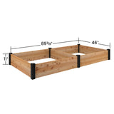 Outdoor Essentials Haven 4 ft. x 8 ft. Natural Cedar Raised Garden Bed Outdoor Essentials