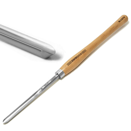 BMWOOD Cryo M2 HSS 5/8" Spindle Gouge with Beech Handle Length 15-1/2", Woodlathe Chisels for Woodturning BMWOOD