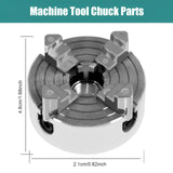 4-Jaw Lathe Chuck Kit, Mini Lathe Chuck with Connecting Rod and Wrench, Zinc Alloy Self-Centering Wood Lathe Chuck, Independent Reversible Jaw, Sturdy Mini Metal Lathe Chuck Wood Turning Chuck YUMHRZZSDY