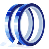 MEBMIK 2 Rolls 10mm x33m(108ft) Blue Heat Tape High Temperature Heat Resistant Tape Heat Transfer Tape for Heat Sublimation Press No Residue and Heat Transfer Vinyl MEBMIK