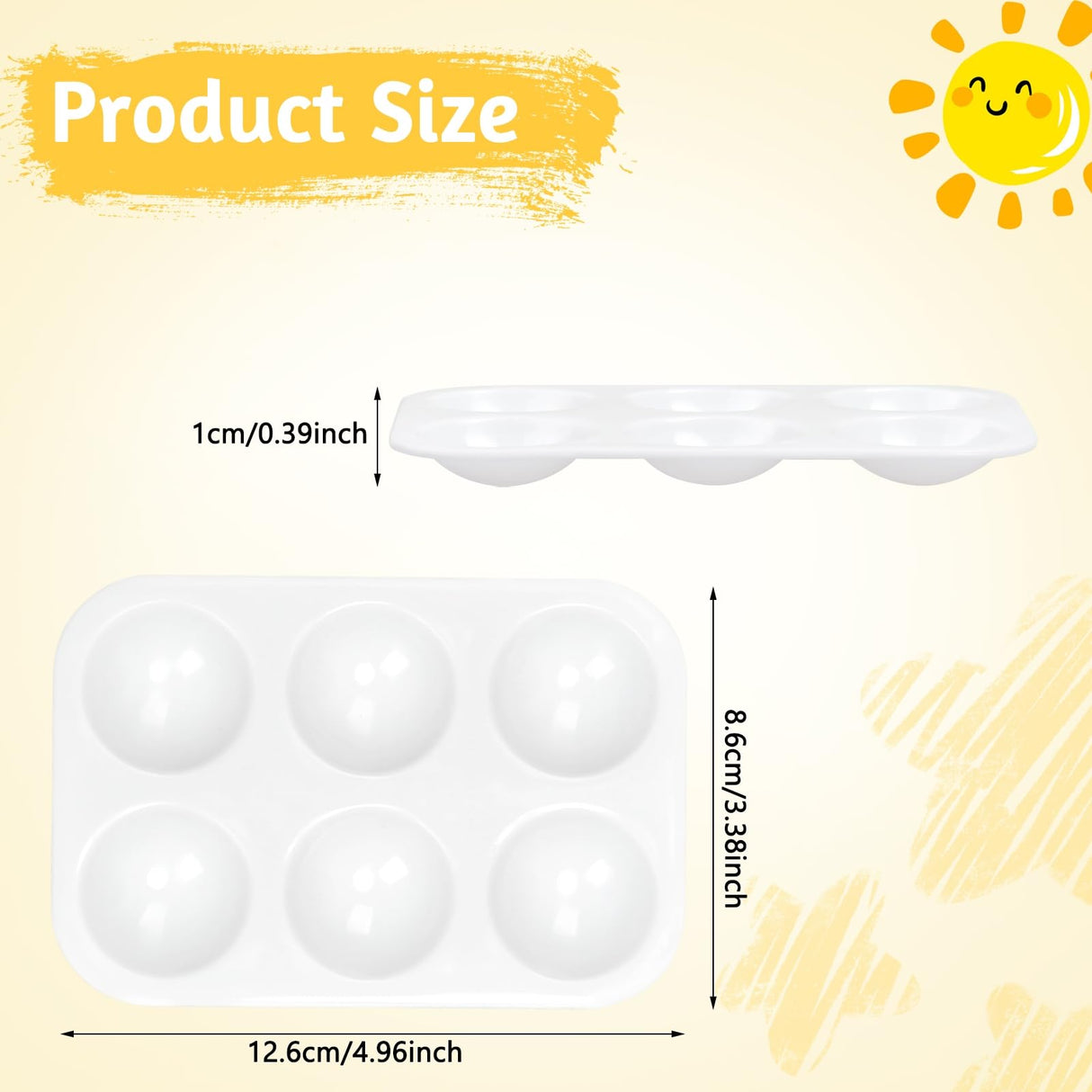 100PCS Paint Tray Palettes Plastic Paint Pallets for Kids or Students Watercolor Palette Painting Tray for Painting Party, DIY Craft and Art Painting LYHLYA