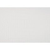 Benjara Teich Queen Bed, LED, Crystal Tufted Faux Leather Upholstery, White Wood Benzara