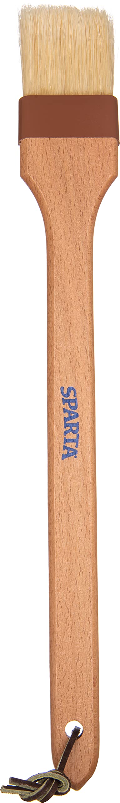 SPARTA 4037000 Boarhair Angled Pastry Brush, Basting Brush With Handle Hole, 2 Inches, Brown