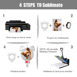 WindMage 4Pack 8 inch Sublimation Wind Spinner Blanks 3D Aluminum Metal Wind Sculpture Kinetic Spinners for Yard and Garden Indoor Art Ornaments Hanging Decoration (Dog) WindMage