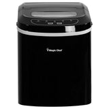 Magic Chef Portable Countertop Ice Maker, Small Ice Maker for Kitchen or Home Bar, Tabletop Ice Maker for Parties, 27-Pound Capacity, Black Magic Chef