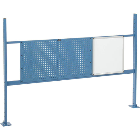 Global Industrial 18"W Whiteboard and 36"W Pegboards Mounting Kit for 72"W Workbench - Blue Global Industrial