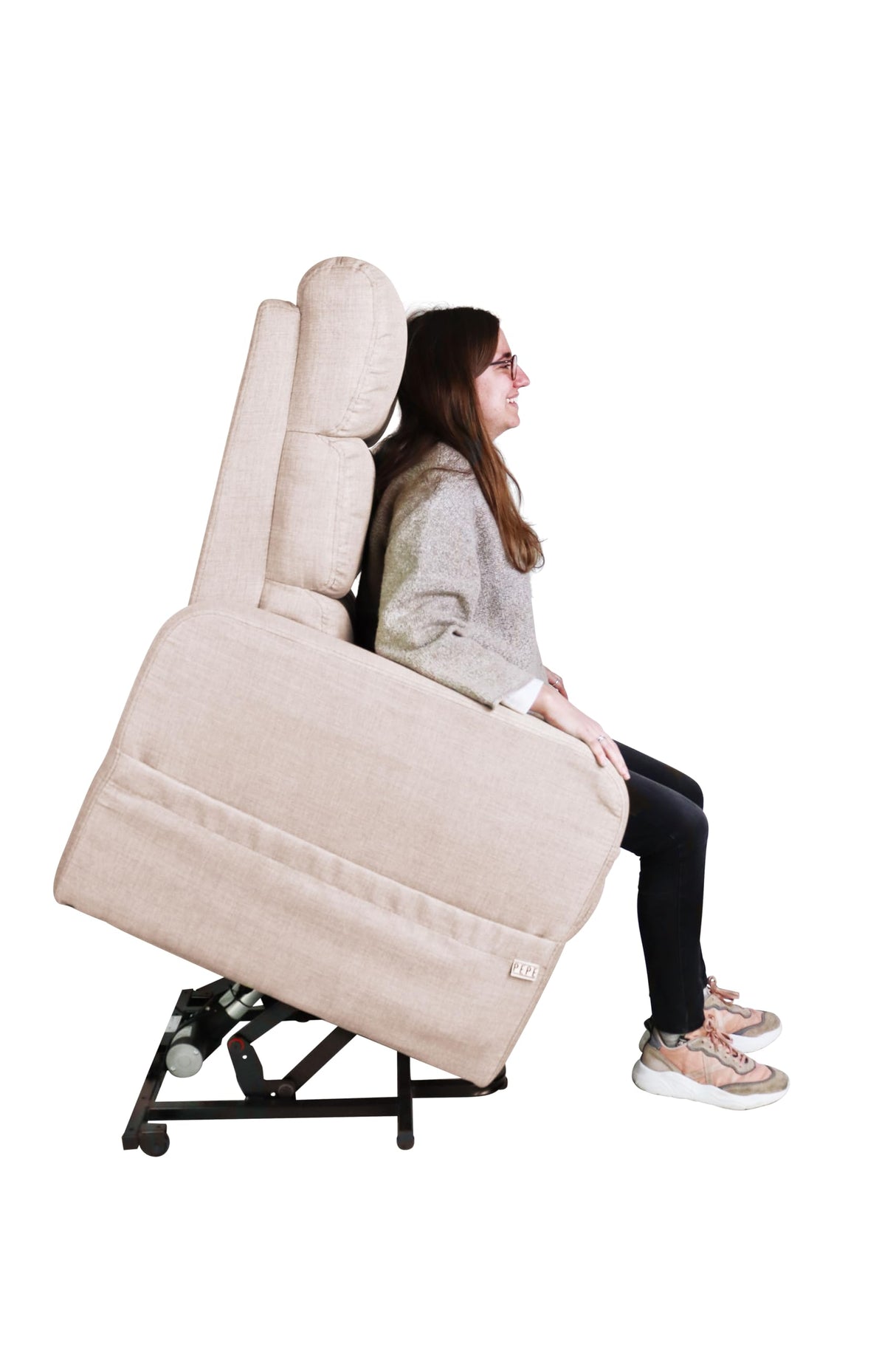 PEPE Mobility - Power Lift Recliner Chair for Elderly (Linen Fabric) with Remote Control, Beige PEPE Mobility