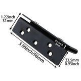 MEETOOT 2PCS Bed Frame Hardware Heavy Duty Bed Post Double Hook and Channel Bracket Black Bed Rail Hook Plate Suitable for Fixing Bed Frame Bed Post Bunk Bed Headboards MEETOOT