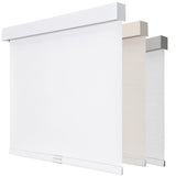 Joydeco 100% Blackout Roller Shades (Pro), Free-Stop Cordless Blinds for Windows, UV Protection, Natural Woven Blinds for Home and Office, Light-Proof Aluminum Cover (35" W x 75" H, White) Joydeco