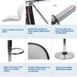 ARTETHYS Bar Table and Chairs Set of 3 White Heigh Adjustable Round Pub Desk and 2 Swivel White Counter Height Barstools for Dining Room Home Kitchen Bistro ARTETHYS