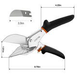 GARTOL Multifunctional Trunking/Miter Shears for Angular Cutting of Moulding and Trim, Adjustable at 45 To 135 Degree, Hand Tools for Cutting Soft Wood, Plastic, PVC, with Replacement blades GARTOL