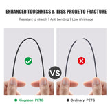 Kingroon High Speed PETG 3D Printer Filament 1.75mm, 3D Printer Rapid Filament for 30-600mm/s Hyper Printing Filament, Dimensional Accuracy +/- 0.03 mm, 10 kg Plastic Spool (22lbs（Mixed Colors） POJECITY