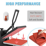 12x15 Inch Silicone Heat Press Mat Pad 0.3 Inch Thickest Sublimation Silicone Mat for Heat Press Machine Flat Heat Transfer Press Replacement Pad HENWASAI