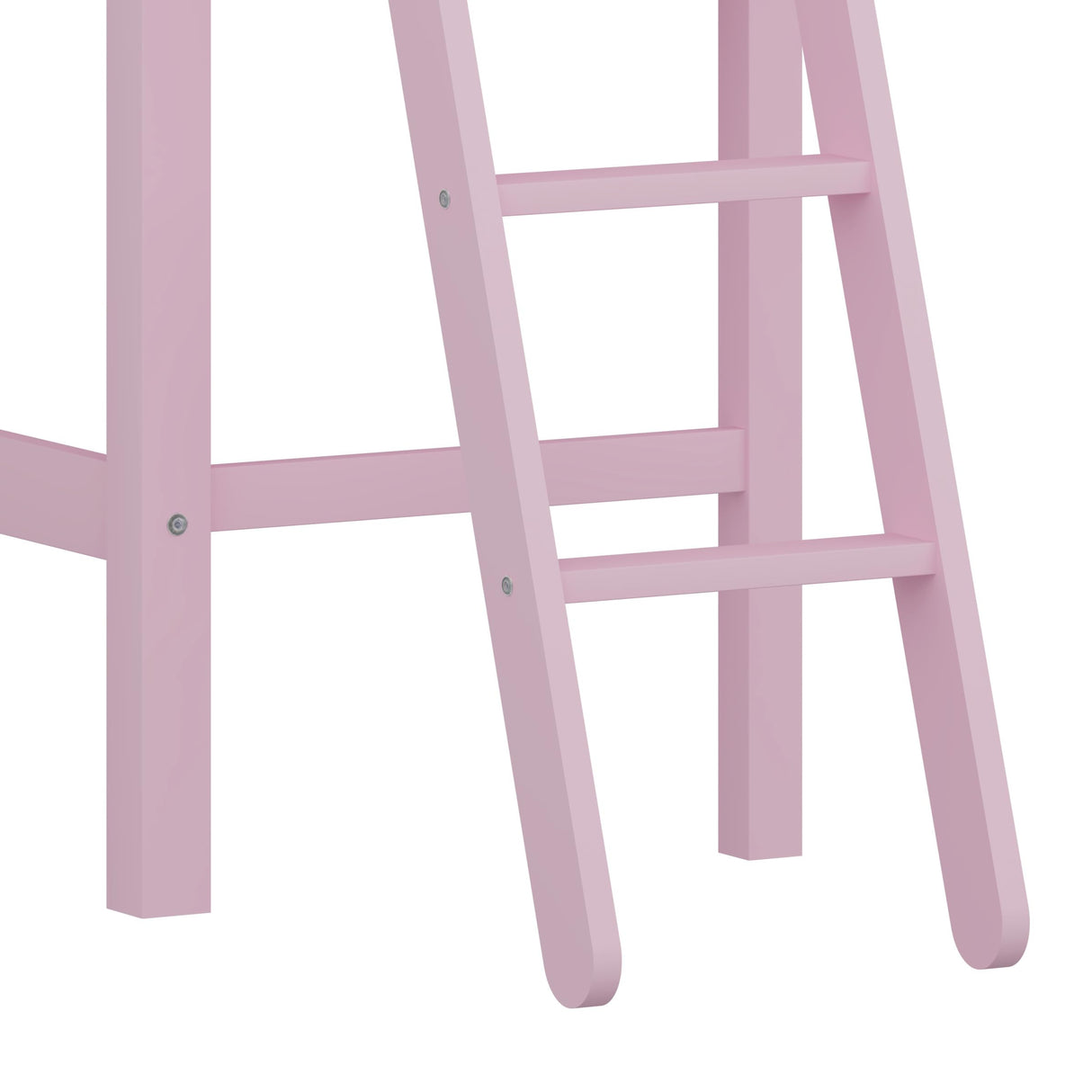 Hillsdale Caspian Wood Twin Loft Bed, Pink Hillsdale
