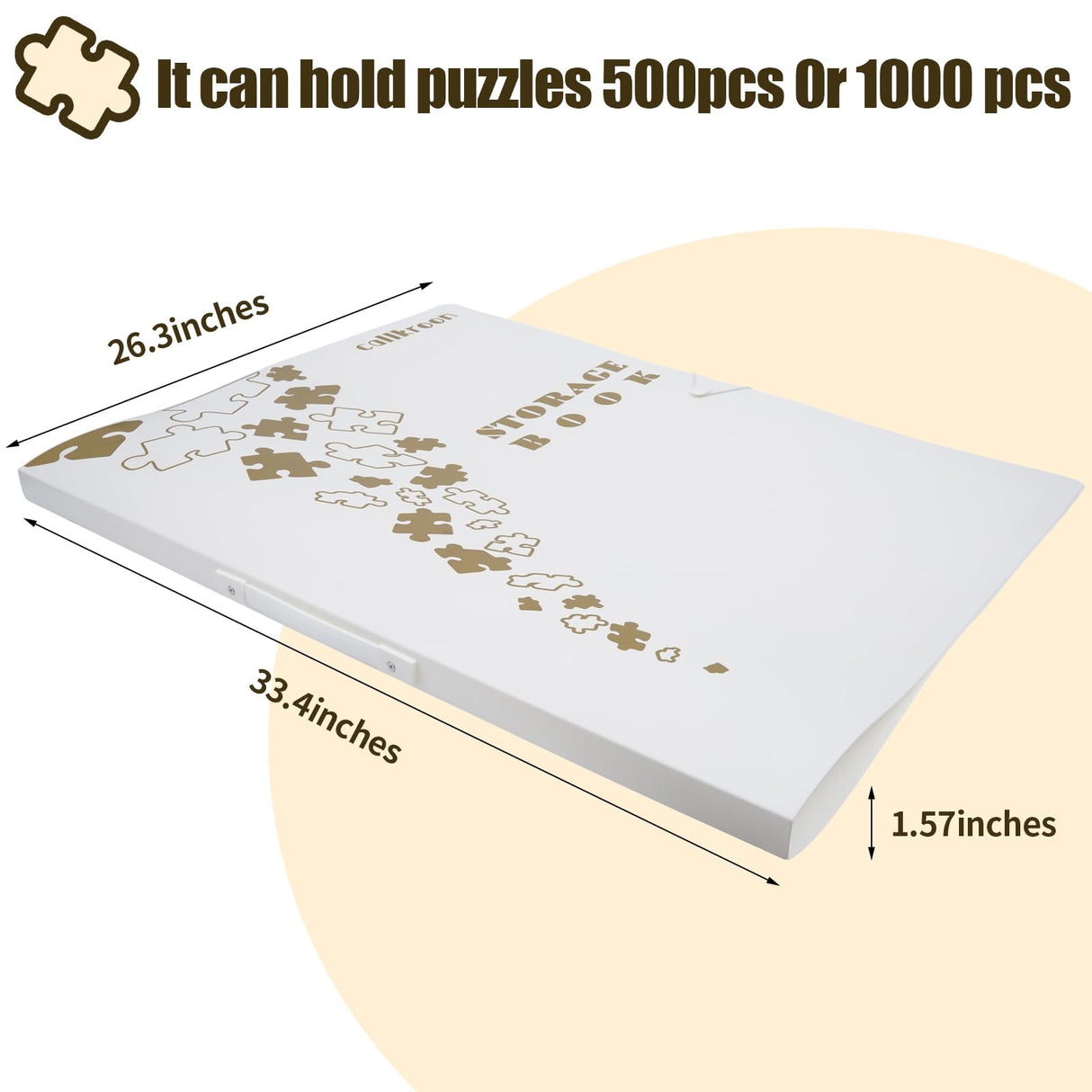 Callroon Extra Large Puzzle Storage Holder 20 HD Pockets, Can Hold 500-1500 Pcs Puzzle Organizer, Best Diamond Painting Storage, Artwork, Puzzle Accessories Gift CallKroon